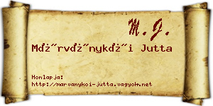 Márványkői Jutta névjegykártya